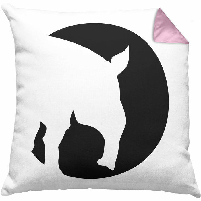 Lustige Tapir Kissen mit Füllung 40x40 Geschenk Tapir Liebhaber Grafik (Grau) Rosa Trendation