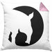 Lustige Tapir Kissen mit Füllung 40x40 Geschenk Tapir Liebhaber Grafik (Grau) Rosa Trendation