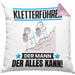 Kletterführer Kissen mit Füllung 40x40 Geschenk für Kletterführer Der Mann Der Alles Kann Geschenkidee zum Geburtstag (Grau) Rosa Trendation