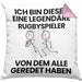 Rugbyspieler Geschenk Kissen mit Füllung 40x40 Lustige Geschenkidee Geburtstag für Rugbyspieler Ich Bin Dieser Legendäre Rugbyspieler Von Dem Alle Geredet Haben (Grau) Rosa Trendation