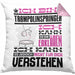 Trampolinspringer Geschenk Kaffee-Kissen mit Füllung 40x40 Geschenkidee für Trampolinspringer Ich Bin Trampolinspringer Ich Kann Es Dir Erklären Jedoch Nicht Für Dich Verstehen Spruch Lustig (Grau) Rosa Trendation