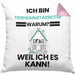 Tierheimmitarbeiter Geschenk Kissen mit Füllung 40x40 Lustiger Spruch Ich Bin Tierheimmitarbeiter Warum Weil Ich Es Kann Geschenkidee Bester Tierheimmitarbeiter Geburtstag (Grau) Rosa Trendation