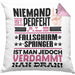 Fallschirmspringer Geschenk Kissen mit Füllung 40x40 Lustige Geschenkidee für Fallschirmspringer Geburtstag Niemand Ist Perfekt Aber Als Fallschirmspringer Ist Man Nah Dran (Grau) Rosa Trendation