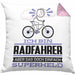 Radfahrer Geschenk Kissen mit Füllung 40x40 Ich Bin Radfahrer Aber Sag Doch Einfach Superheld Lustige Geschenkdiee für Radfahrer (Grau) Rosa Trendation