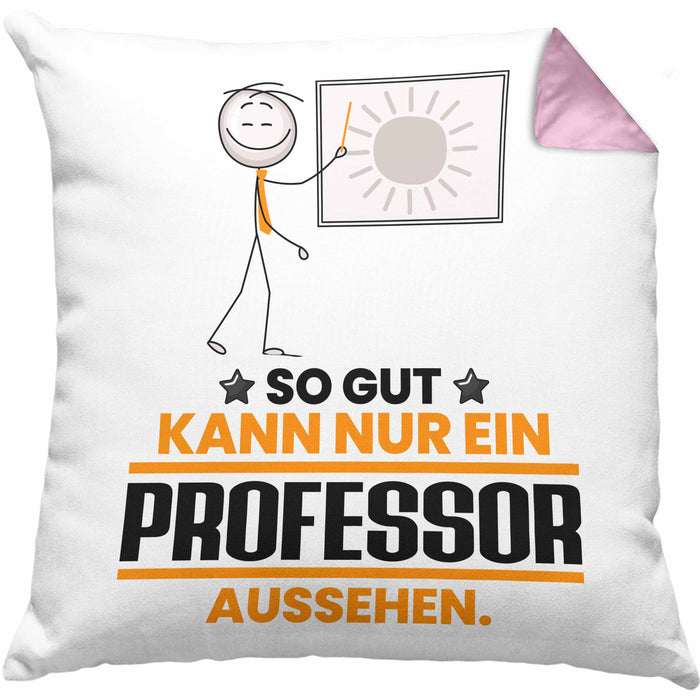 Professor Geschenk Kissen mit Füllung 40x40 So Gut Kann Nur Ein Professor Aussehen Geschenkidee (Grau) Rosa Trendation