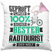 Radtourist Geschenk Lustiger Spruch für Radtourist Geschenkidee Bester Radtourist Der WeltKissen mit Füllung 40x40 (Grau) Rosa Trendation