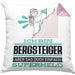 Bergsteiger Geschenk Kissen mit Füllung 40x40 Ich Bin Bergsteiger Aber Sag Doch Einfach Superheld Lustige Geschenkdiee für Bergsteiger (Grau) Rosa Trendation