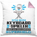 Keyboard-Spieler Geschenk Kissen mit Füllung 40x40 Ich Bin Keyboard-Spieler Aber Sag Doch Einfach Superheld Lustige Geschenkdiee für Keyboard-Spieler (Grau) Rosa Trendation
