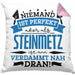 Steinmetz Kissen mit Füllung 40x40 Geschenk Spruch Geschenkidee Spruch Niemand Ist toll (Grau) Rosa Trendation