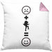 Wandern Kissen mit Füllung 40x40 Geschenk für Wandern Berge :( + Wandern = :) Lustige Geschenkidee Geburtstag (Grau) Rosa Trendation
