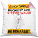 Stiefschwager Kissen mit Füllung 40x40 Geschenk Lustiger Spruch Geschenkidee für Stiefschwager Achtung Hochleistungs Stiefschwager Bei Der Arbeit (Grau) Rosa Trendation