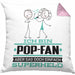 Pop-Fan Geschenk Kissen mit Füllung 40x40 Ich Bin Pop-Fan Aber Sag Doch Einfach Superheld Lustige Geschenkdiee für Pop-Fan (Grau) Rosa Trendation