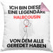 Halbcousin Geschenk Kissen mit Füllung 40x40 Lustige Geschenkidee Geburtstag für Halbcousin Ich Bin Dieser Legendäre Halbcousin Von Dem Alle Geredet Haben (Grau) Rosa Trendation