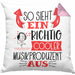 So Sieht Ein Richtig Cooler Musikproduzent Aus Kissen mit Füllung 40x40 Geschenk für Produzenten Geburtstag Geschenkdiee (Grau) Rosa Trendation