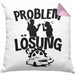 Auto Liebhaber Kissen mit Füllung 40x40 Geschenk für Driften Männer Geschenkidee Problem und Lösung Drifter (Grau) Rosa Trendation