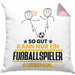 Fußballspieler Geschenk Kissen mit Füllung 40x40 So Gut Kann Nur Ein Fußballspieler Aussehen Geschenkidee (Grau) Rosa Trendation