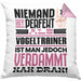 Vogeltrainer Geschenk Kissen mit Füllung 40x40 Lustige Geschenkidee für Vogeltrainer Geburtstag Niemand Ist Perfekt Aber Als Vogeltrainer Ist Man Nah Dran (Grau) Rosa Trendation