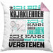 Kajaklehrer Geschenk Kaffee-Kissen mit Füllung 40x40 Geschenkidee für Kajaklehrer Ich Bin Kajaklehrer Ich Kann Es Dir Erklären Jedoch Nicht Für Dich Verstehen Spruch Lustig (Grau) Rosa Trendation