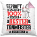 Tonmeister Geschenk Lustiger Spruch für Tonmeister Geschenkidee Bester Tonmeister Der WeltKissen mit Füllung 40x40 (Grau) Rosa Trendation
