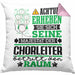 Chorleiter Geschenk Kissen mit Füllung 40x40 Lustiger Spruch Erheben Sie Sich Der Chorleiter Betritt den Raum (Grau) Rosa Trendation