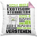 Exotische Tierhalter Geschenk Kaffee-Kissen mit Füllung 40x40 Geschenkidee für Exotische Tierhalter Ich Bin Exotische Tierhalter Ich Kann Es Dir Erklären Jedoch Nicht Für Dich Verstehen Spruch Lustig (Grau) Rosa Trendation