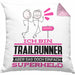 Trailrunner Geschenk Kissen mit Füllung 40x40 Ich Bin Trailrunner Aber Sag Doch Einfach Superheld Lustige Geschenkdiee für Trailrunner (Grau) Rosa Trendation