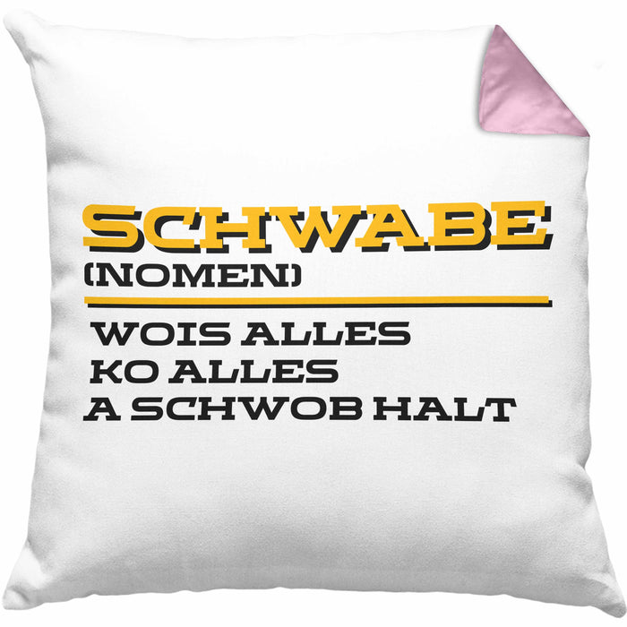 Lustige Kissen mit Füllung 40x40 für Schwaben (Grau) Rosa Trendation
