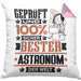 Astronom Geschenk Lustiger Spruch für Astronom Geschenkidee Bester Astronom Der WeltKissen mit Füllung 40x40 (Grau) Rosa Trendation