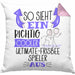 So Sieht Ein Richtig Cooler Ultimate-Frisbee-Spieler Aus Geschenk Kissen mit Füllung 40x40 Lustiger Spruch Geschenkidee (Grau) Rosa Trendation