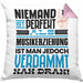 Musikerziehung Geschenk Kissen mit Füllung 40x40 Lustige Geschenkidee für Musikerziehung Geburtstag Niemand Ist Perfekt Aber Als Musikerziehung Ist Man Nah Dran (Grau) Rosa Trendation