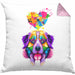 Border Collie Herz Farbe Besitzer Kissen mit Füllung 40x40 Geschenk Lustiger Spruch Geschenkidee Border Collie Liebhaber (Grau) Rosa Trendation