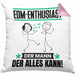 EDM-Enthusiast Kissen mit Füllung 40x40 Geschenk für EDM-Enthusiast Der Mann Der Alles Kann Geschenkidee zum Geburtstag (Grau) Rosa Trendation