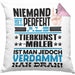 Tierkunst-Maler Geschenk Kissen mit Füllung 40x40 Lustige Geschenkidee für Tierkunst-Maler Geburtstag Niemand Ist Perfekt Aber Als Tierkunst-Maler Ist Man Nah Dran (Grau) Rosa Trendation