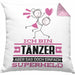 Tänzer Geschenk Kissen mit Füllung 40x40 Ich Bin Tänzer Aber Sag Doch Einfach Superheld Lustige Geschenkdiee für Tänzer (Grau) Rosa Trendation