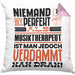 Musiktherapeut Geschenk Kissen mit Füllung 40x40 Lustige Geschenkidee für Musiktherapeut Geburtstag Niemand Ist Perfekt Aber Als Musiktherapeut Ist Man Nah Dran (Grau) Rosa Trendation