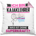 Kajaklehrer Kissen mit Füllung 40x40 Geschenk für Kajaklehrer Geburtstag Lustiger Spruch Was Ist Deine Superkraft (Grau) Rosa Trendation