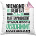 Plattenproduzent Geschenk Kissen mit Füllung 40x40 Lustige Geschenkidee für Plattenproduzent Geburtstag Niemand Ist Perfekt Aber Als Plattenproduzent Ist Man Nah Dran (Grau) Rosa Trendation