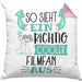 So Sieht Ein Richtig Cooler Filmfan Aus Geschenk Kissen mit Füllung 40x40 Lustiger Spruch Geschenkidee (Grau) Rosa Trendation