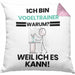 Vogeltrainer Geschenk Kissen mit Füllung 40x40 Lustiger Spruch Ich Bin Vogeltrainer Warum Weil Ich Es Kann Geschenkidee Bester Vogeltrainer Geburtstag (Grau) Rosa Trendation