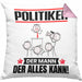 Politiker Kissen mit Füllung 40x40 Geschenk für Politiker Der Mann Der Alles Kann Geschenkidee zum Geburtstag (Grau) Rosa Trendation