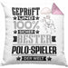 Polo-Spieler Geschenk Lustiger Spruch für Polo-Spieler Geschenkidee Bester Polo-Spieler Der WeltKissen mit Füllung 40x40 (Grau) Rosa Trendation