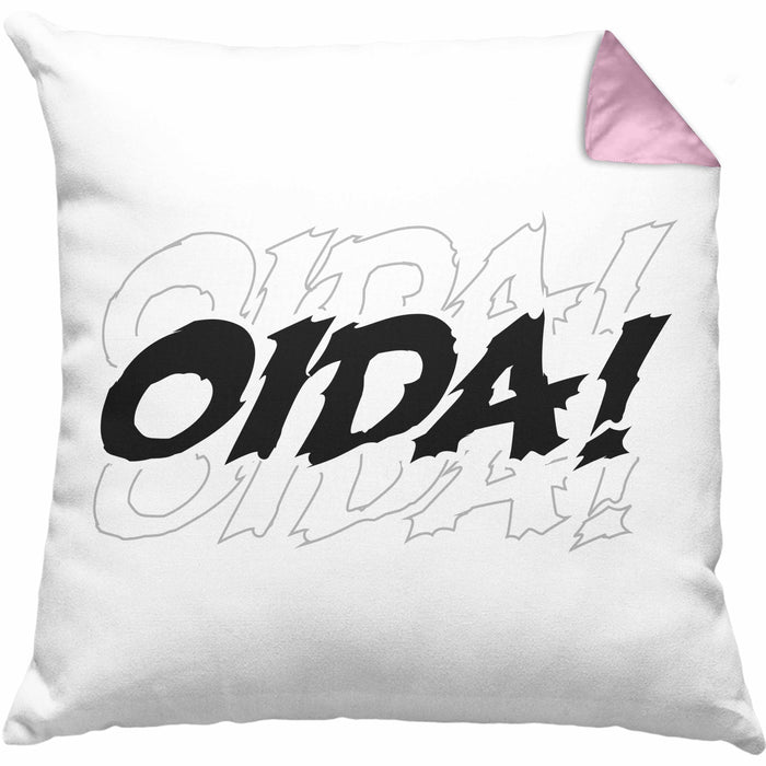 Oida Kissen mit Füllung 40x40 Geschenk Bayern Bayrisch Dialekt (Grau) Rosa Trendation