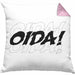 Oida Kissen mit Füllung 40x40 Geschenk Bayern Bayrisch Dialekt (Grau) Rosa Trendation