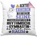 RhythmischeGymnastin Geschenk Kissen mit Füllung 40x40 Lustiger Spruch Erheben Sie Sich Der RhythmischeGymnastin Betritt den Raum (Grau) Rosa Trendation