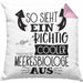 Meeresbiologe Kissen mit Füllung 40x40 So Sieht Ein Richtig Cooler Meeresbiologe Aus Geschenk Lustiger Spruch Geschenkidee (Grau) Rosa Trendation