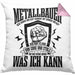 Schweißen Kissen mit Füllung 40x40 Geschenk Schmied Schweißer Geschenkidee Spruch Metallbauer (Grau) Rosa Trendation