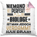 Biologe Geschenk Kissen mit Füllung 40x40 Lustige Geschenkidee für Biologe Geburtstag Niemand Ist Perfekt Aber Als Biologe Ist Man Nah Dran (Grau) Rosa Trendation