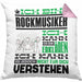 Rockmusiker Geschenk Kissen mit Füllung 40x40 Geschenkidee für Rockmusiker Geburtstag Lustig Ich Bin Rockmusiker Ich Kann Es Dir Erklären Aber Nicht Für Dich Verstehen (Grau) Rosa Trendation