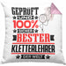 Kletterlehrer Geschenk Lustiger Spruch für Kletterlehrer Geschenkidee Bester Kletterlehrer Der WeltKissen mit Füllung 40x40 (Grau) Rosa Trendation