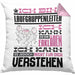 Laufgruppenleiter Geschenk Kaffee-Kissen mit Füllung 40x40 Geschenkidee für Laufgruppenleiter Ich Bin Laufgruppenleiter Ich Kann Es Dir Erklären Jedoch Nicht Für Dich Verstehen Spruch Lustig (Grau) Rosa Trendation